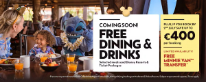 Binnenkort te boeken voor Walt Disney World: FREE Dining &amp; Drinks in 2027!