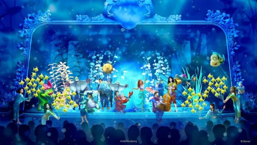 First Look: Scènes uit 'De Kleine Zeemeermin' show aan boord van de Disney Wish