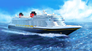 Disney Imagination: Ariel en Sebastian sieren het nieuwe Disney-cruiseschip vanuit Japan