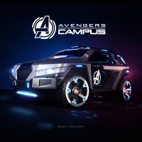 Het Avengers Deployment Vehicle, een gloednieuw Super Hero-transport speciaal gemaakt voor Avengers Campus in het Walt Disney Studios Park