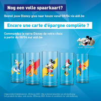 Aldi spaaractie voor glazen met Disney Figuren groot succes