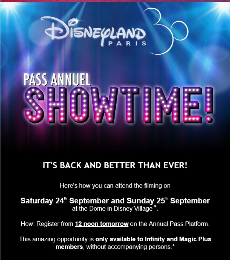 Pass Annuel Showtime komt terug op 24 en 25 september 2022