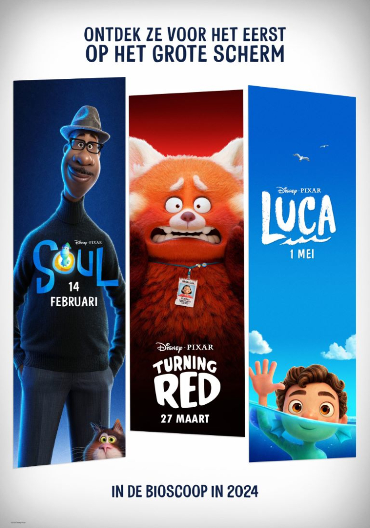 Disney en Pixar &quot;Soul&quot;, &quot; Turning Red&quot; en &quot;Luca&quot; voor het eerst in de bioscoop